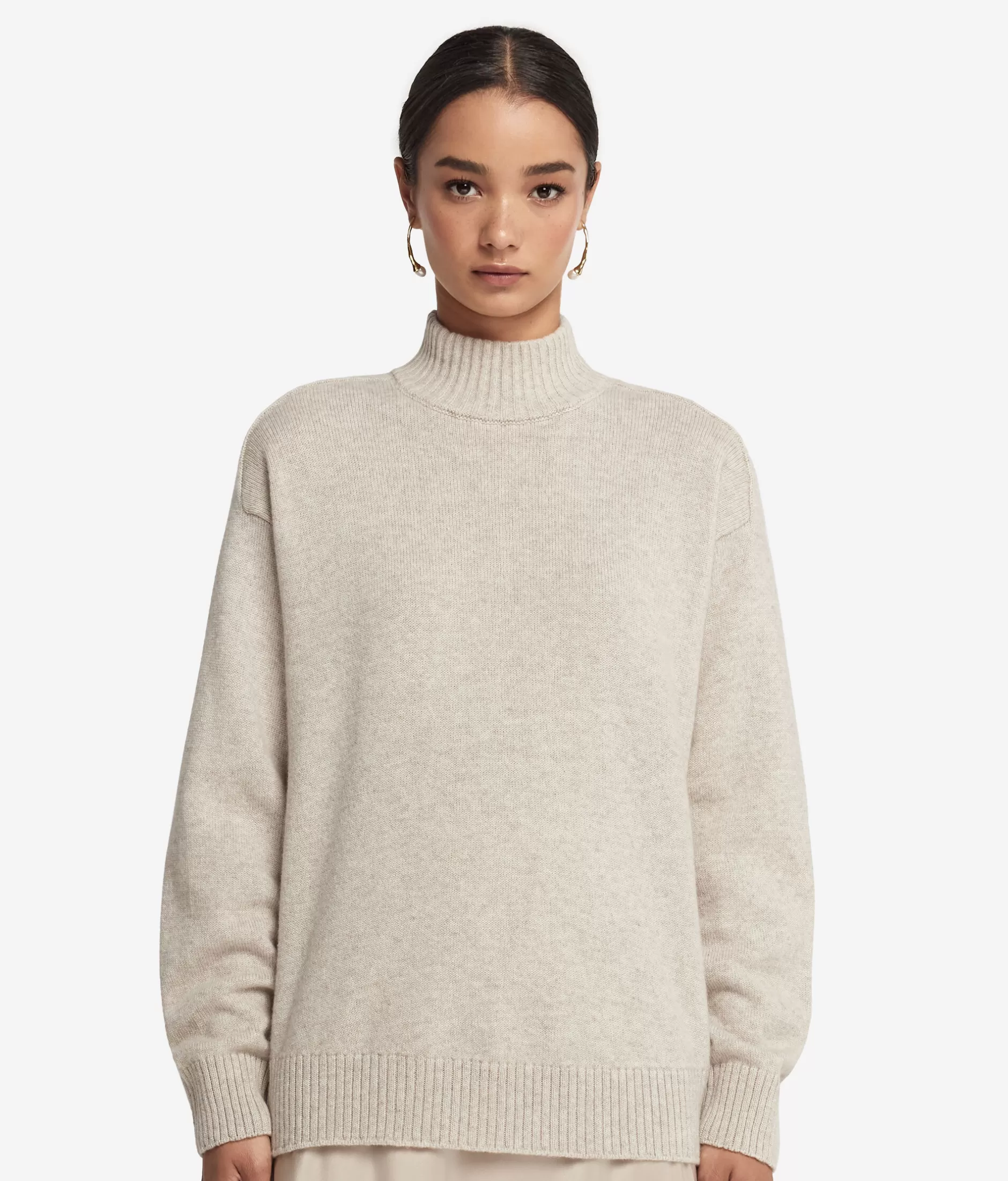 Sale Falconeri Cashmere Turtleneck Sweater With Set-in Shoulders natural -8176 - stone
