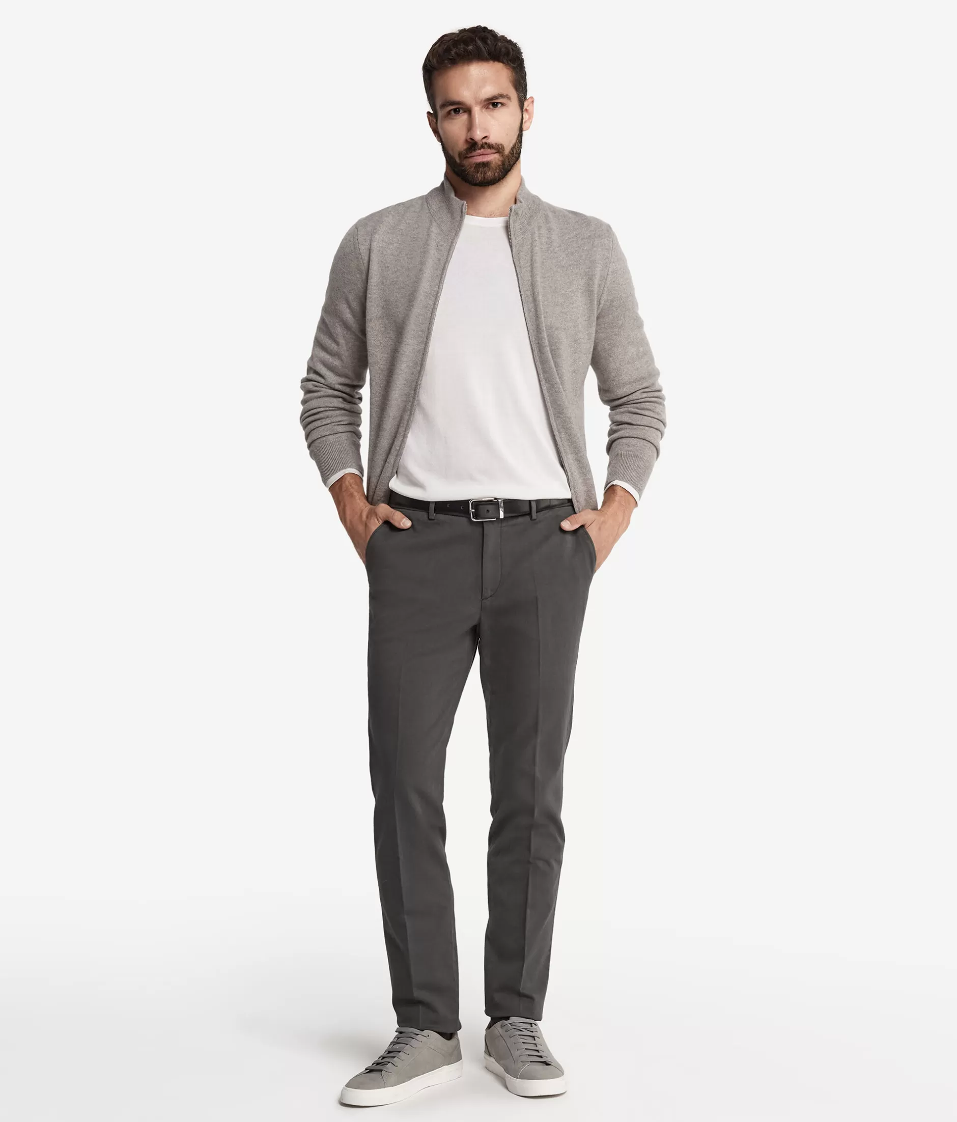 Store Falconeri Chino Pants grey -8828 - garment-dyed ash