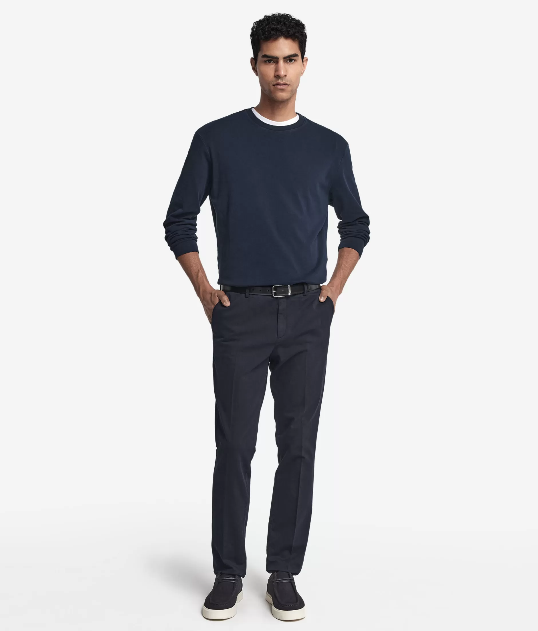 Online Falconeri Cotton Jersey Crewneck Sweater blue -8019 - blue