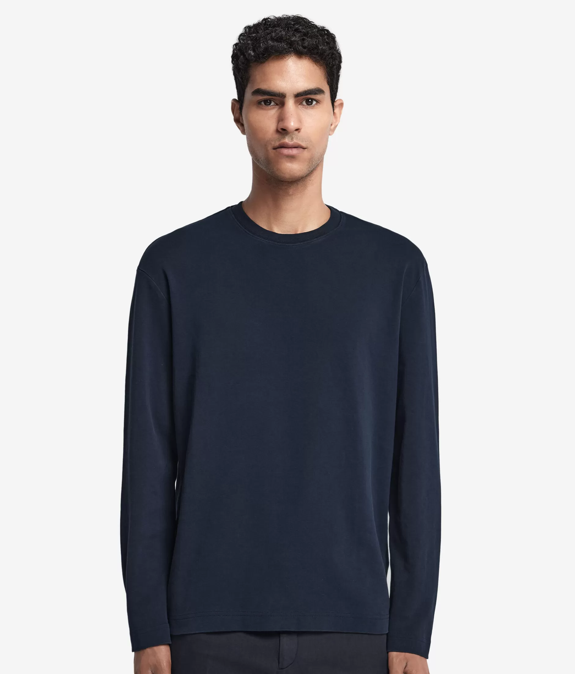 Online Falconeri Cotton Jersey Crewneck Sweater blue -8019 - blue