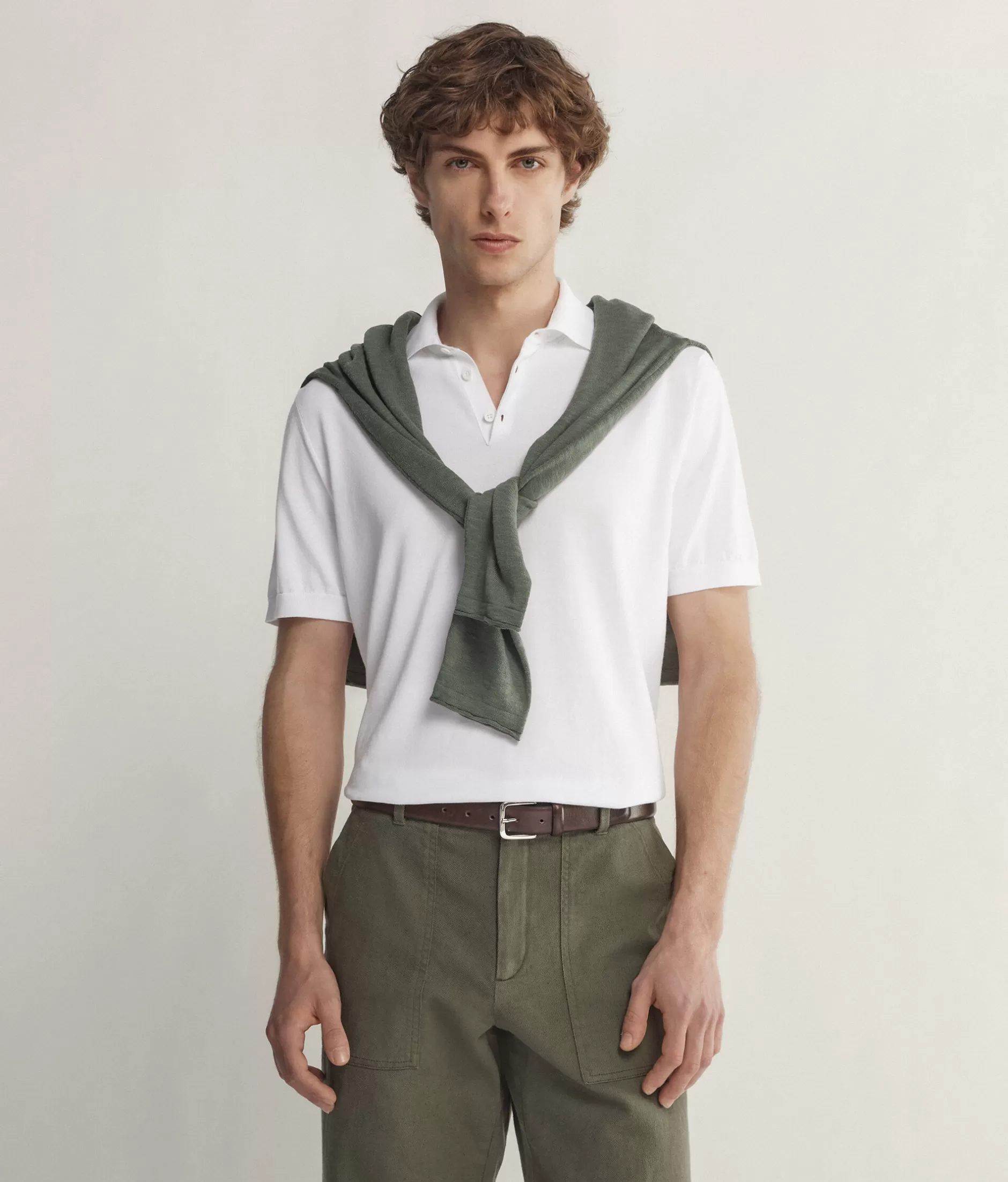Fashion Falconeri Fresh Cotton Polo With Short Sleeves white -8078 - white