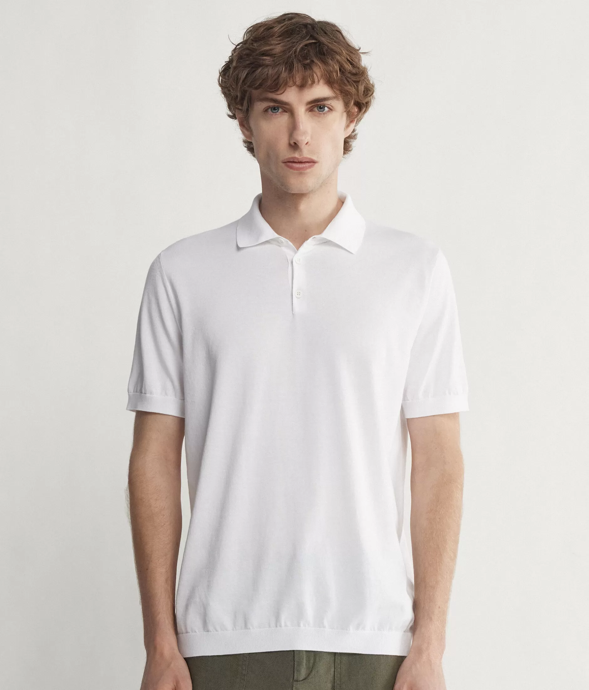 Fashion Falconeri Fresh Cotton Polo With Short Sleeves white -8078 - white