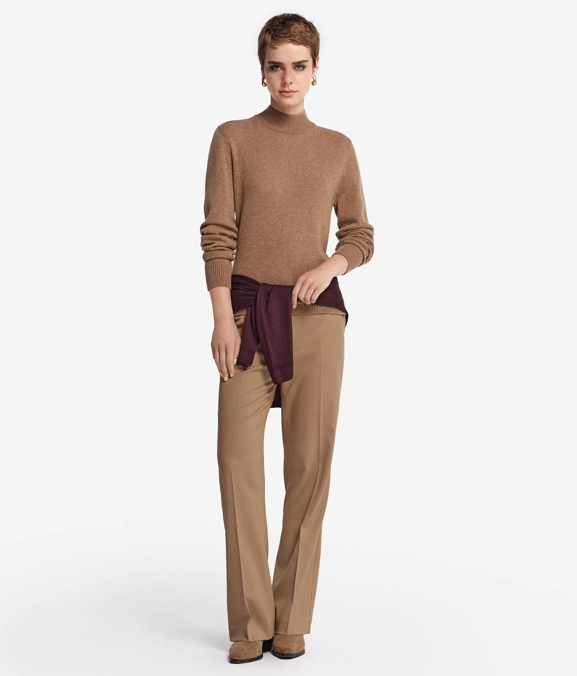 Cheap Falconeri Lightweight Cashmere Turtleneck Sweater natural -8685 - rum