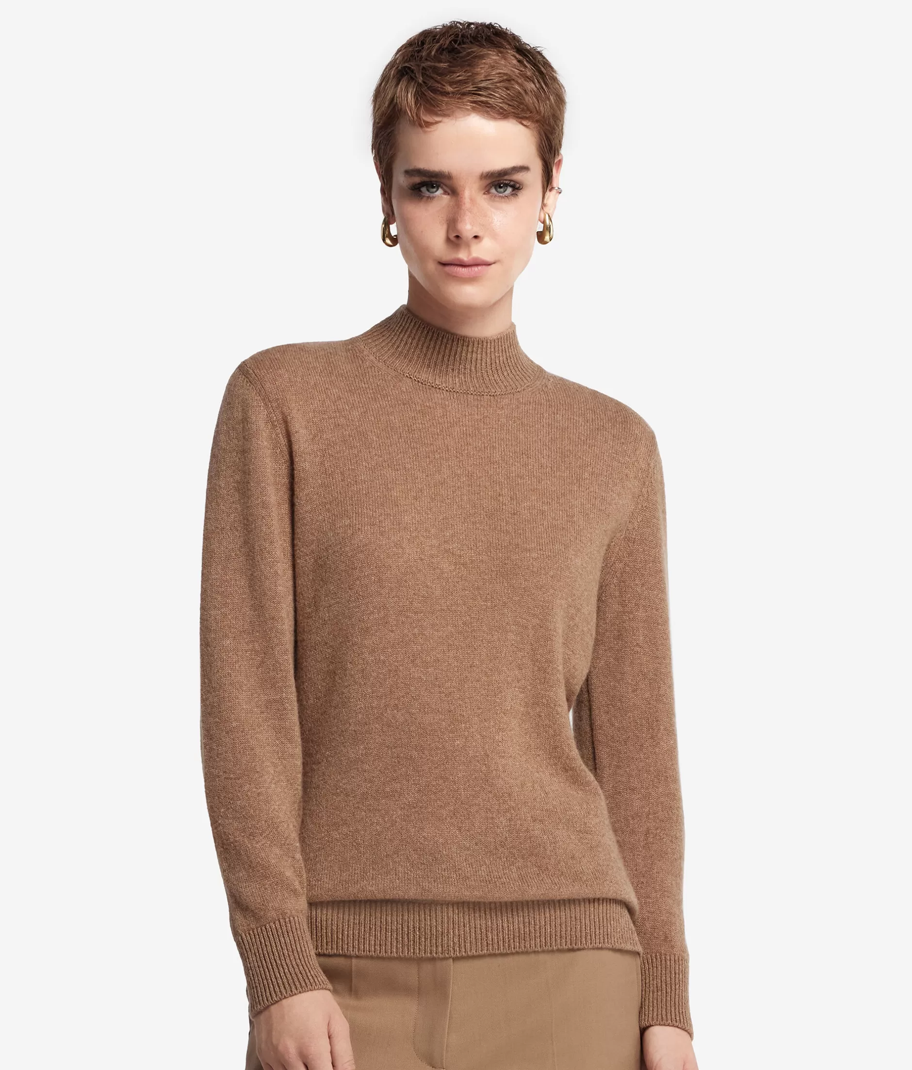 Cheap Falconeri Lightweight Cashmere Turtleneck Sweater natural -8685 - rum