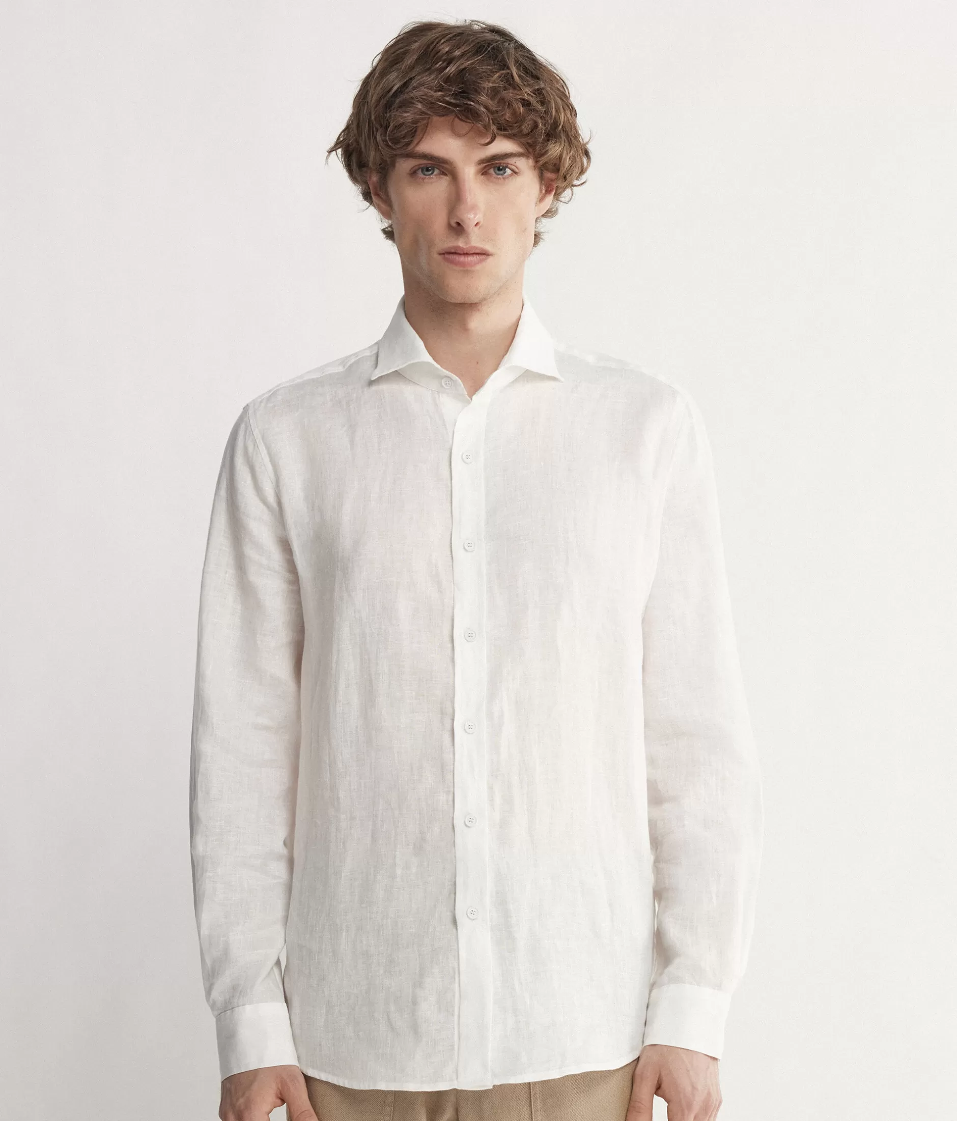 Fashion Falconeri Linen Shirt white -8078 - white