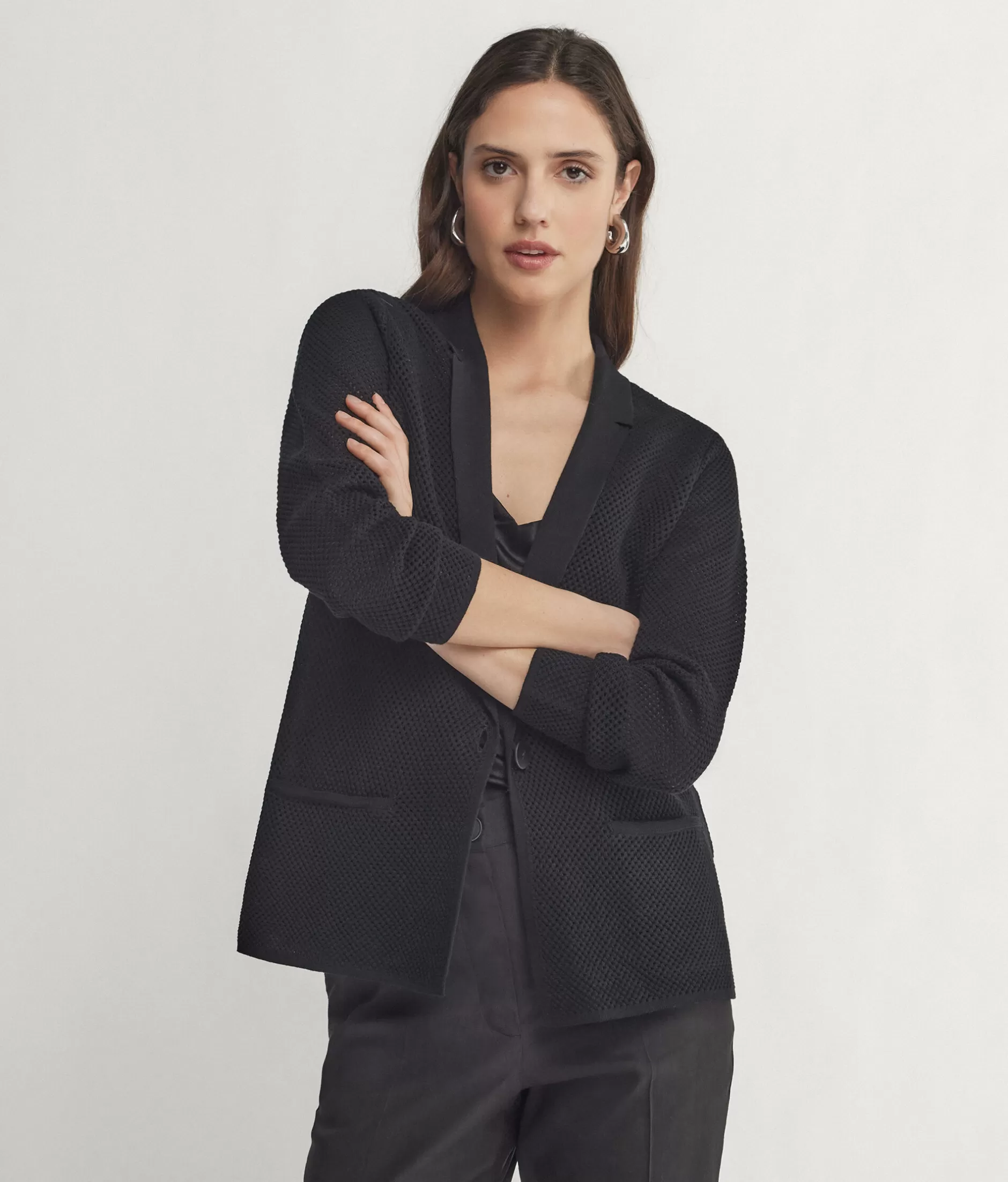 Outlet Falconeri Two-Toned Micro-Dot Jacket black -9107 - black