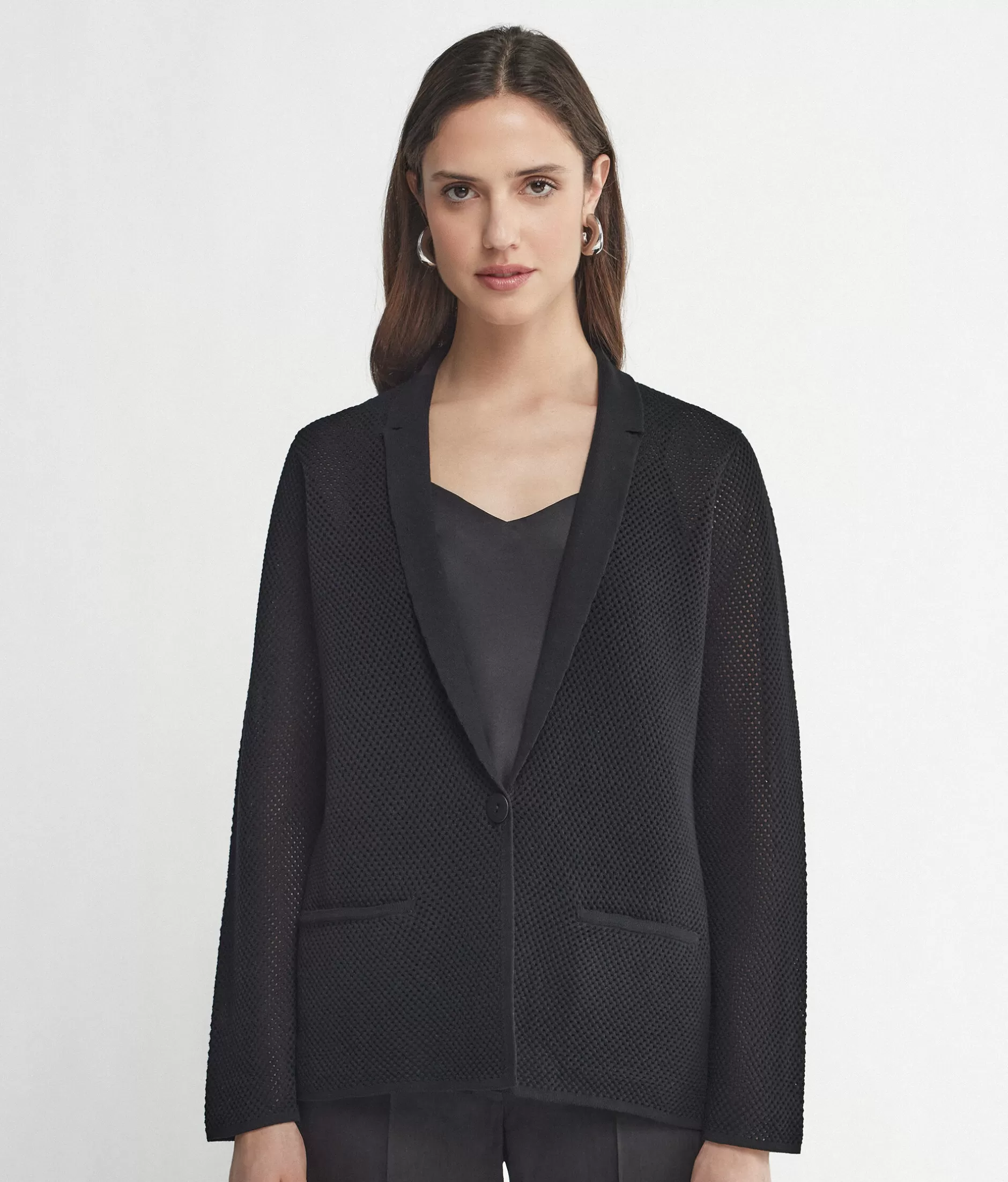 Outlet Falconeri Two-Toned Micro-Dot Jacket black -9107 - black