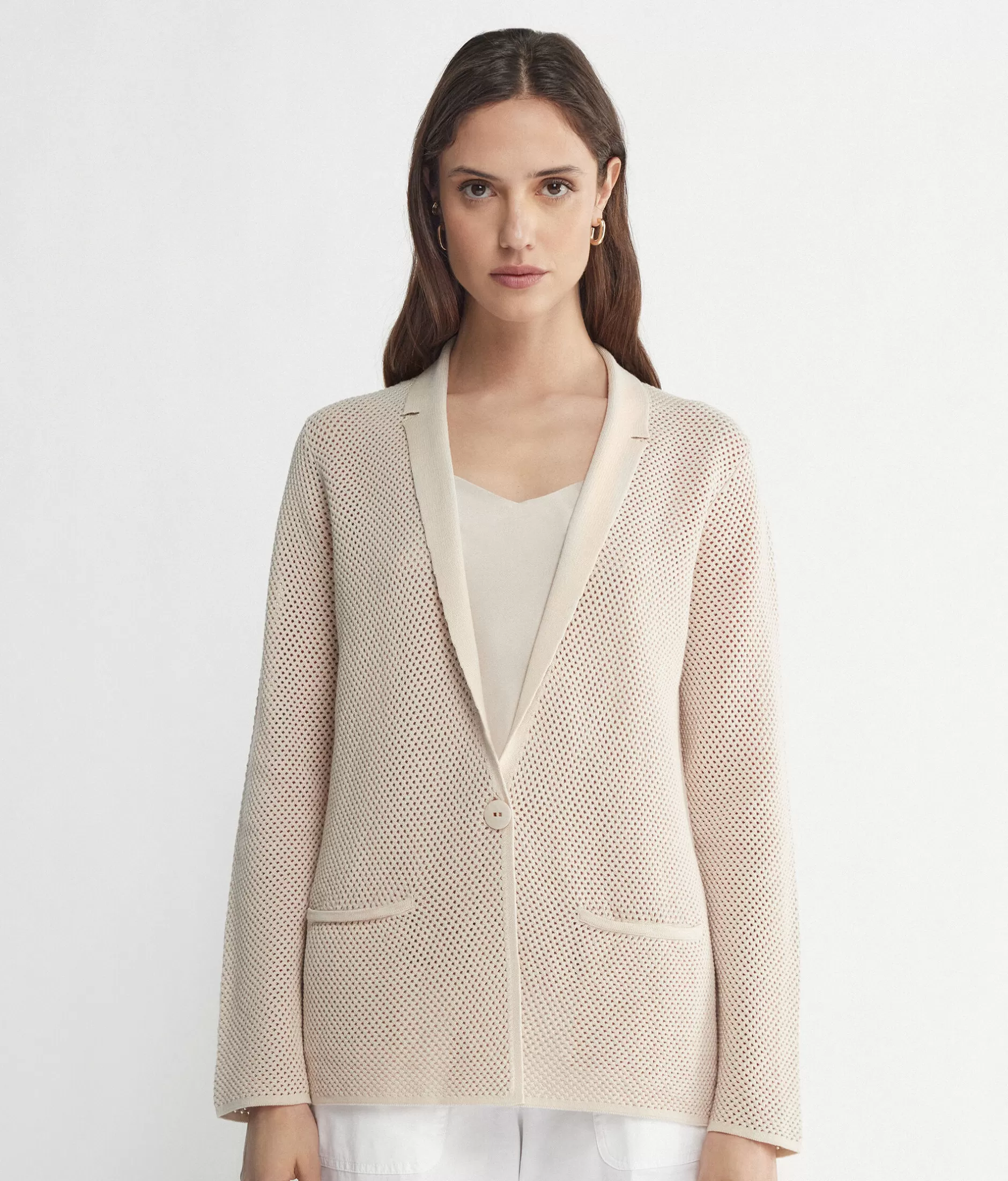 Cheap Falconeri Two-Toned Micro-Dot Jacket natural -9010 - salt/stone