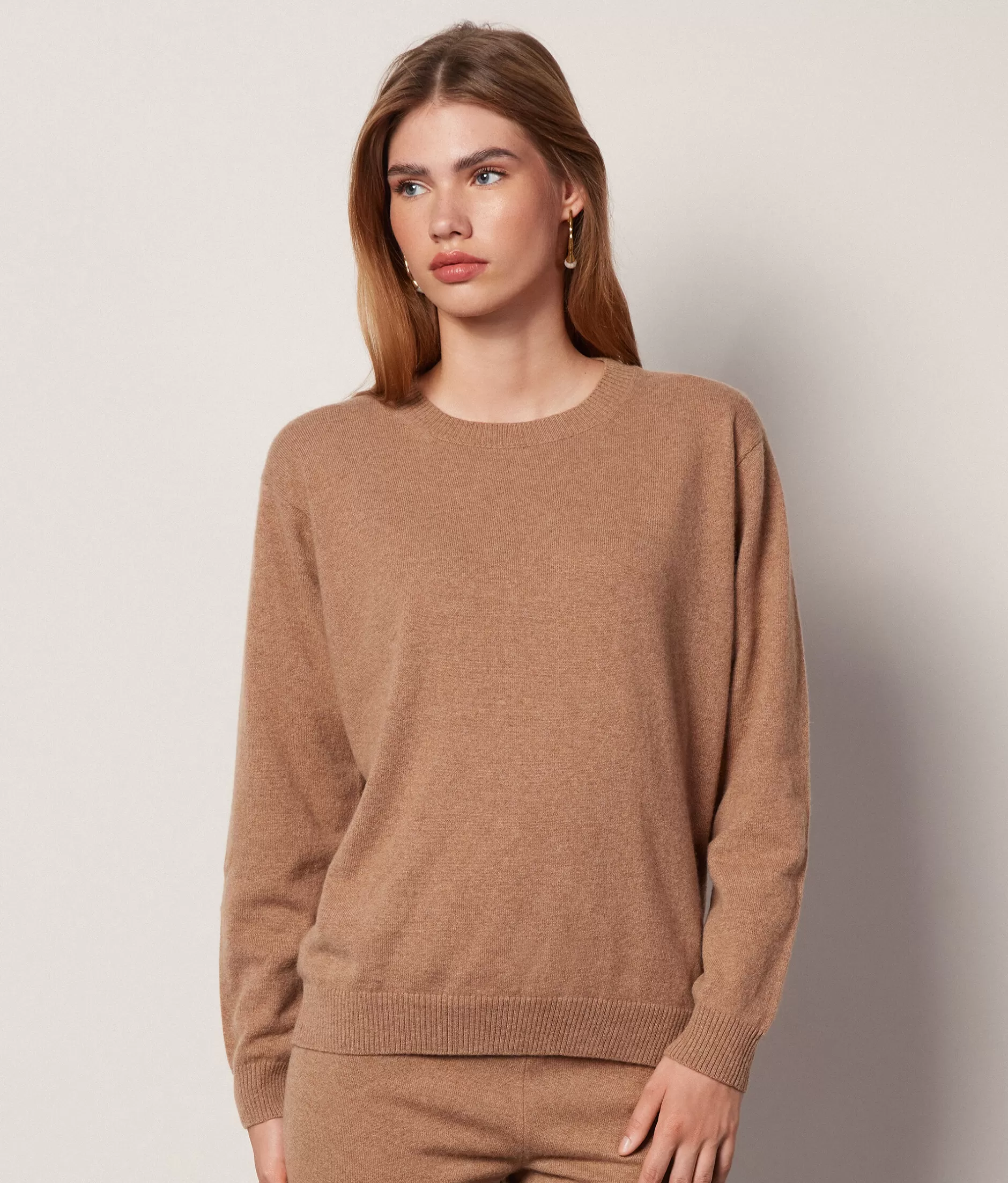Store Falconeri Ultrasoft Cashmere Boatneck Sweater natural -8685 - rum