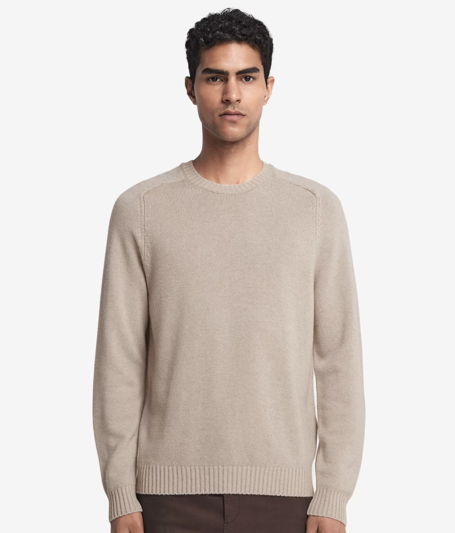 Sale Falconeri Ultrasoft Cashmere Crewneck Sweater natural -9090 - garment-dyed sand
