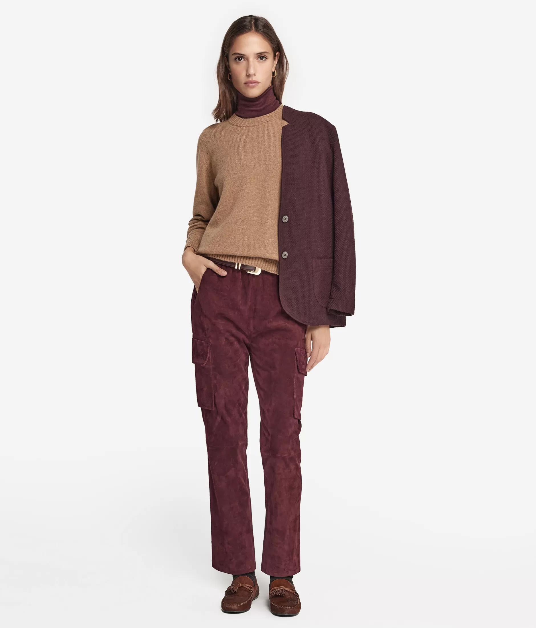 Online Falconeri Ultrasoft Cashmere Crewneck Sweater With Set-in Sleeves natural -8685 - rum