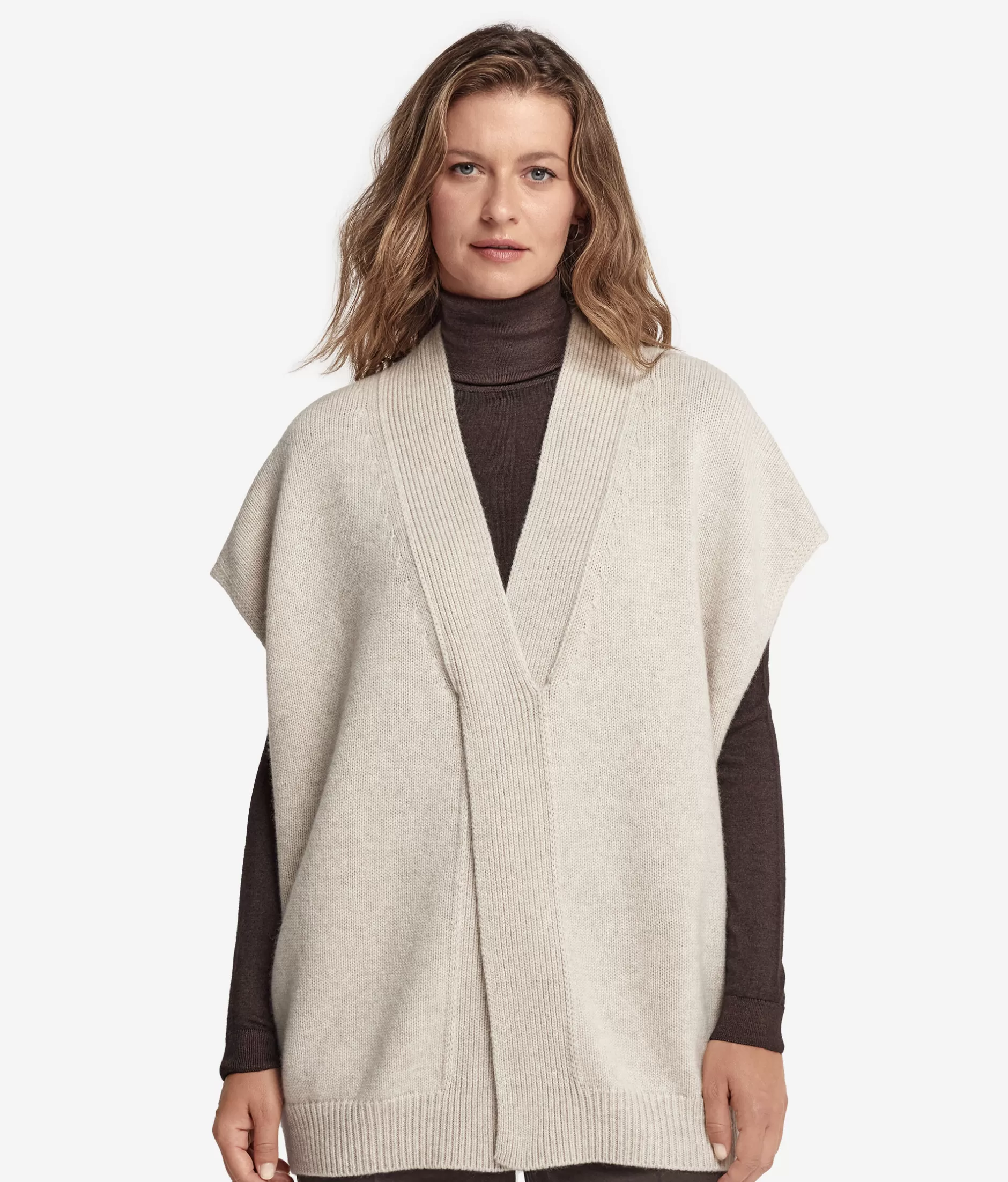 Cheap Falconeri Ultrasoft Cashmere Crossover Cape natural -8176 - stone