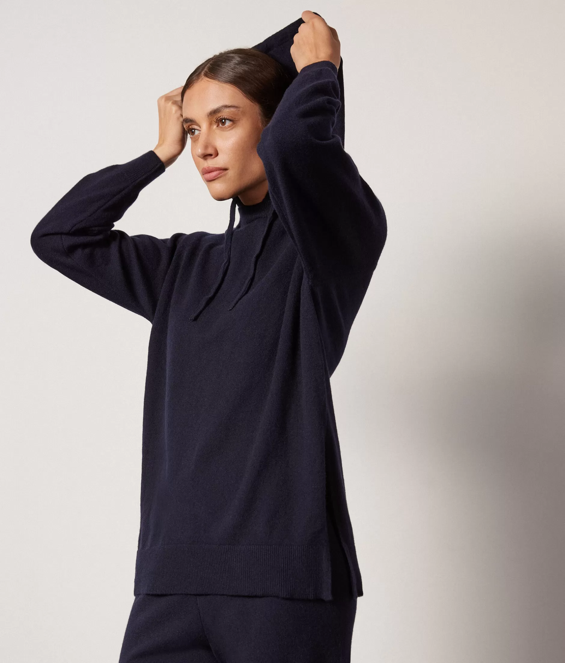 Hot Falconeri Ultrasoft Cashmere Hooded Sweatshirt blue -9400 - navy blue
