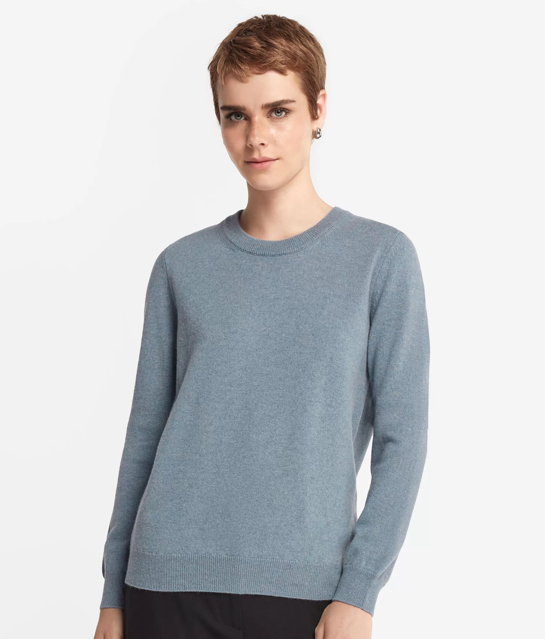 Discount Falconeri Ultrasoft Cashmere Long Sleeved Crewneck Sweater light blue -9078 - niagara