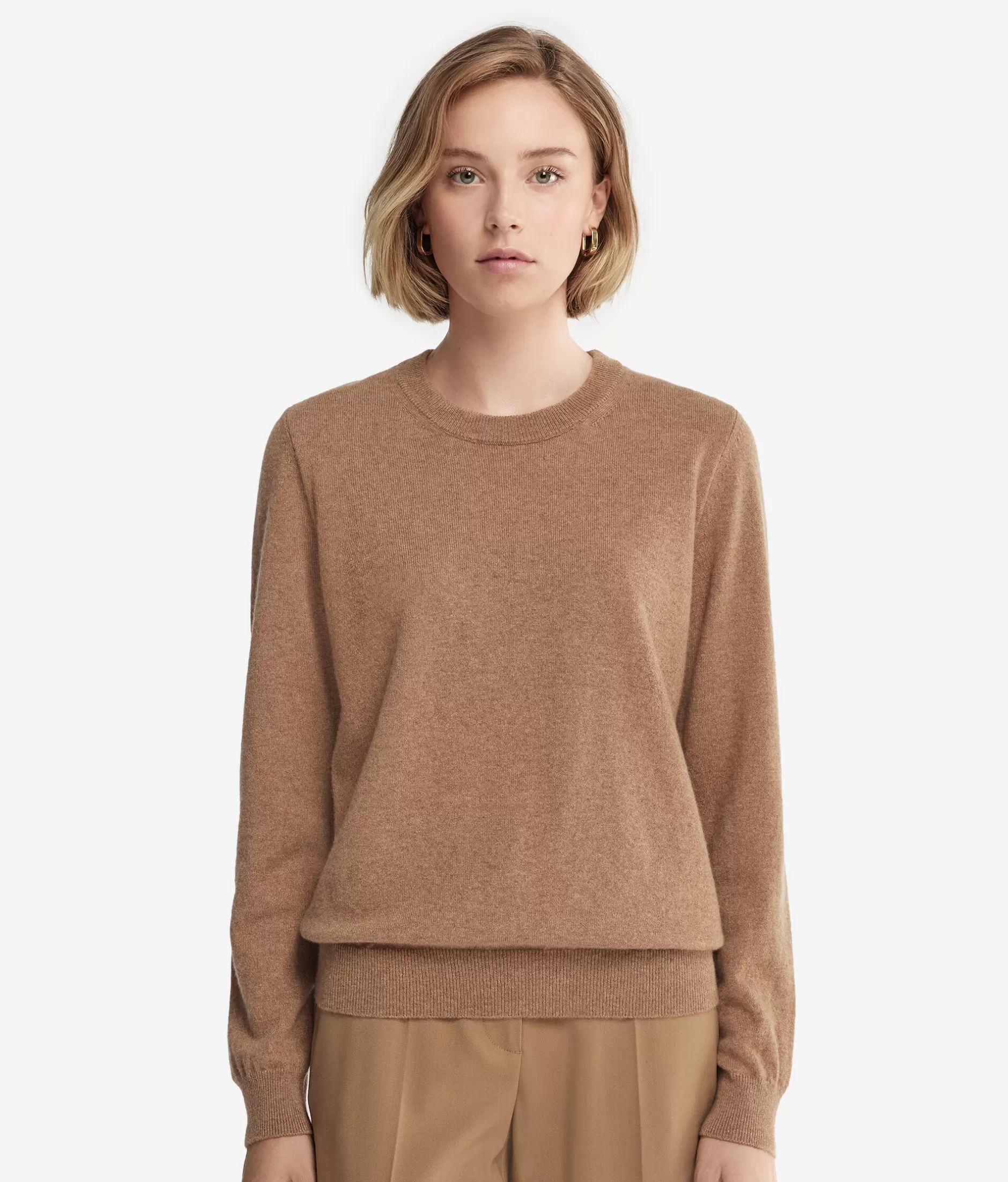 Cheap Falconeri Ultrasoft Cashmere Long Sleeved Crewneck Sweater natural -8685 - rum
