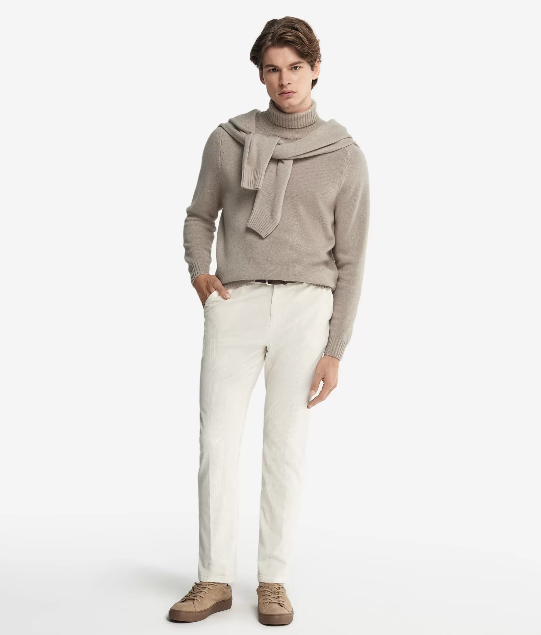 Cheap Falconeri Ultrasoft Cashmere Turtleneck natural -9090 - garment-dyed sand