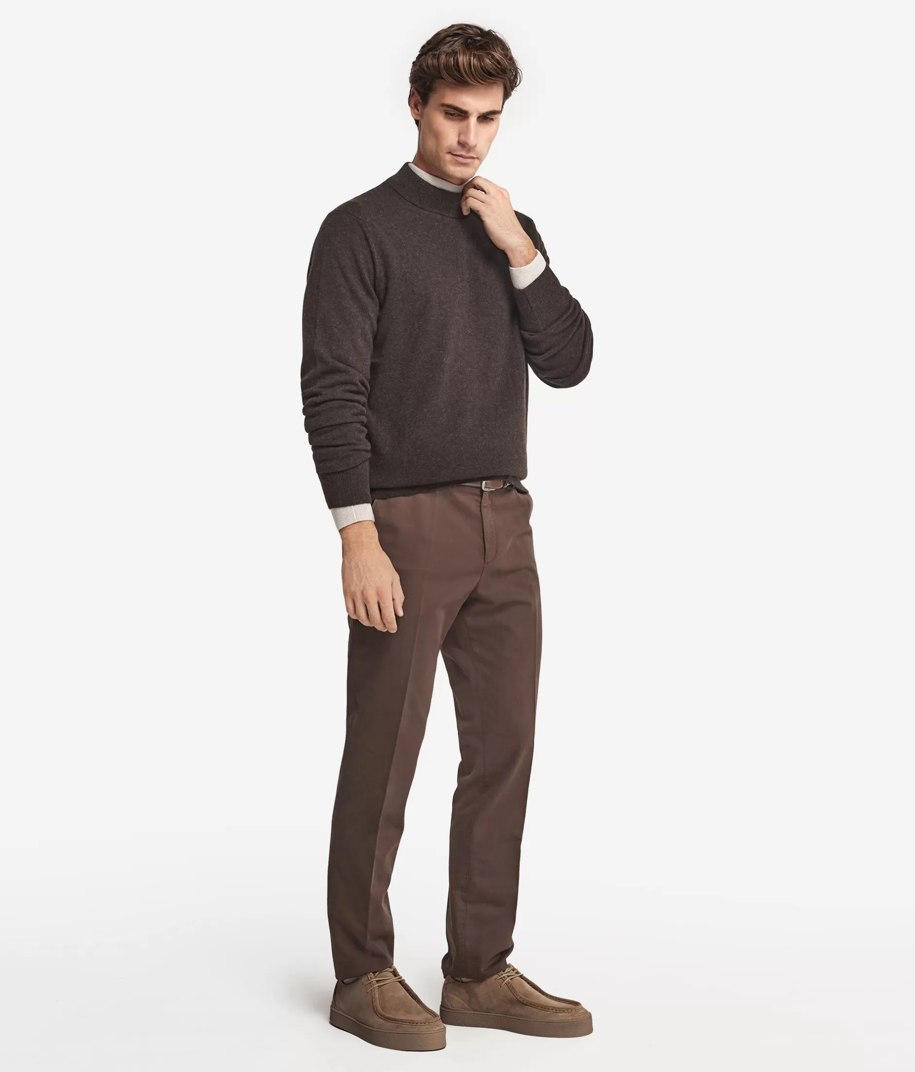 Discount Falconeri Ultrasoft Cashmere Turtleneck Sweater brown -9063 - chocolate brown