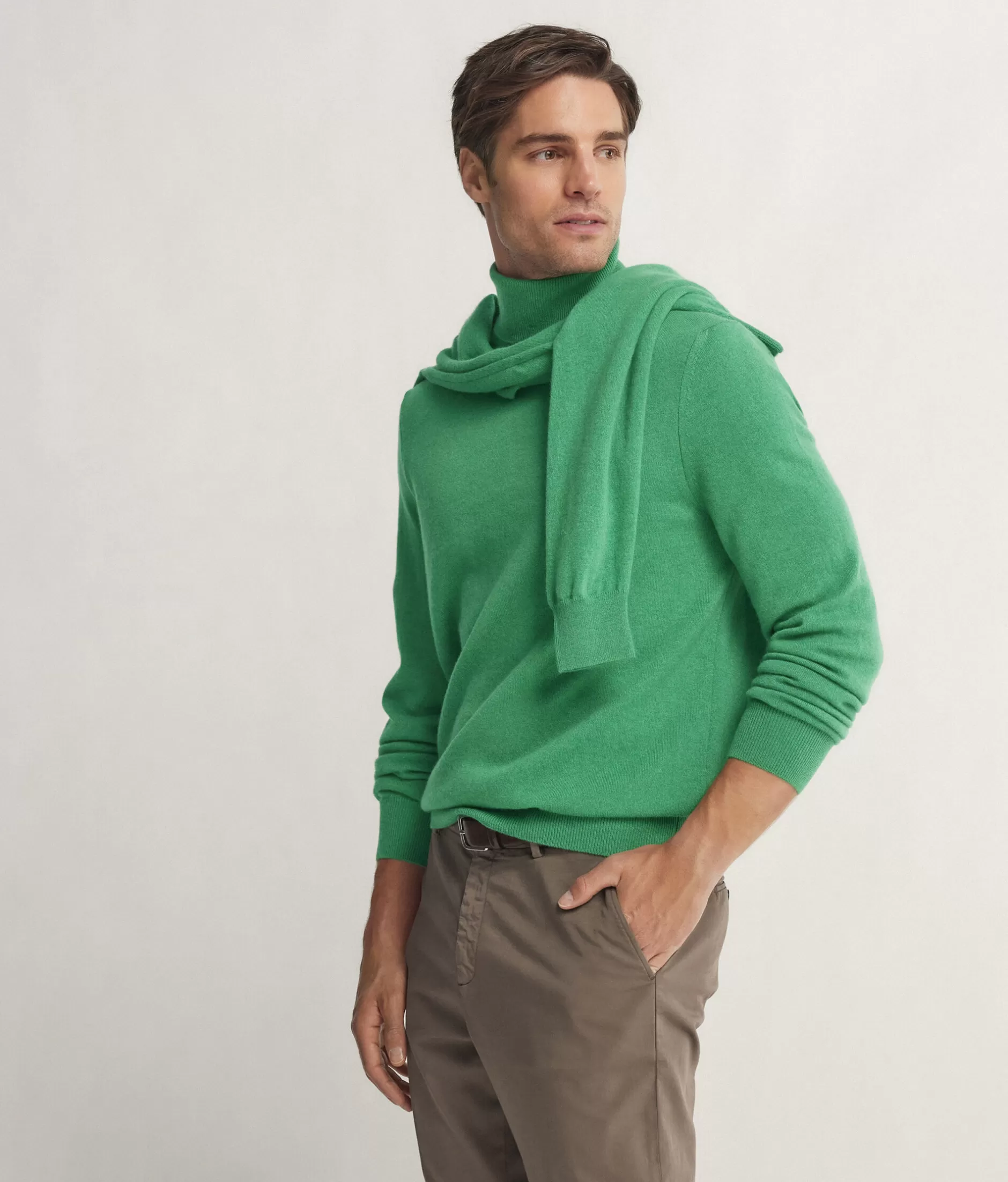 Shop Falconeri Ultrasoft Cashmere Turtleneck Sweater green -8107 - mint