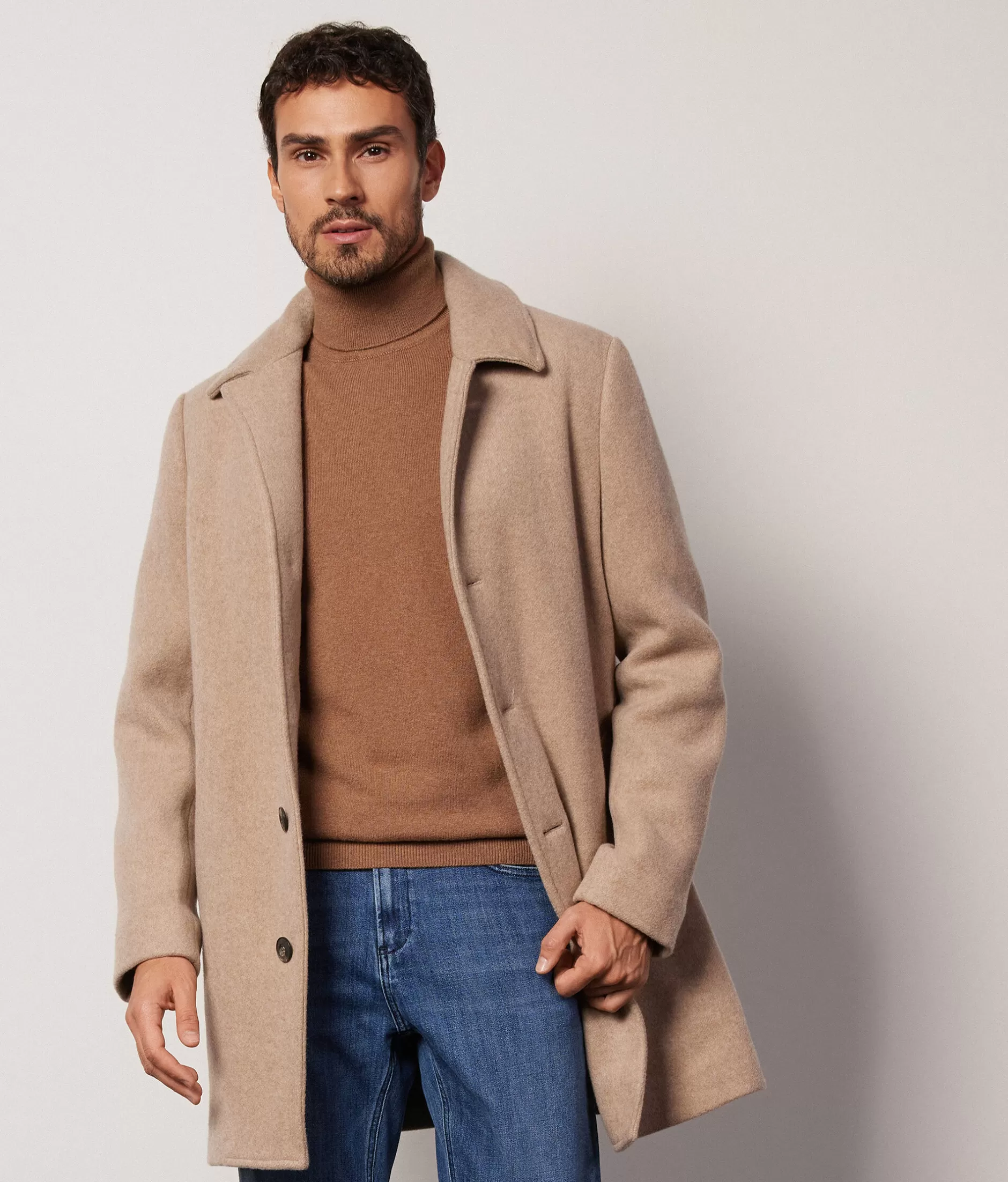 Store Falconeri Ultrasoft Cashmere Turtleneck Sweater brown -8521 - camel
