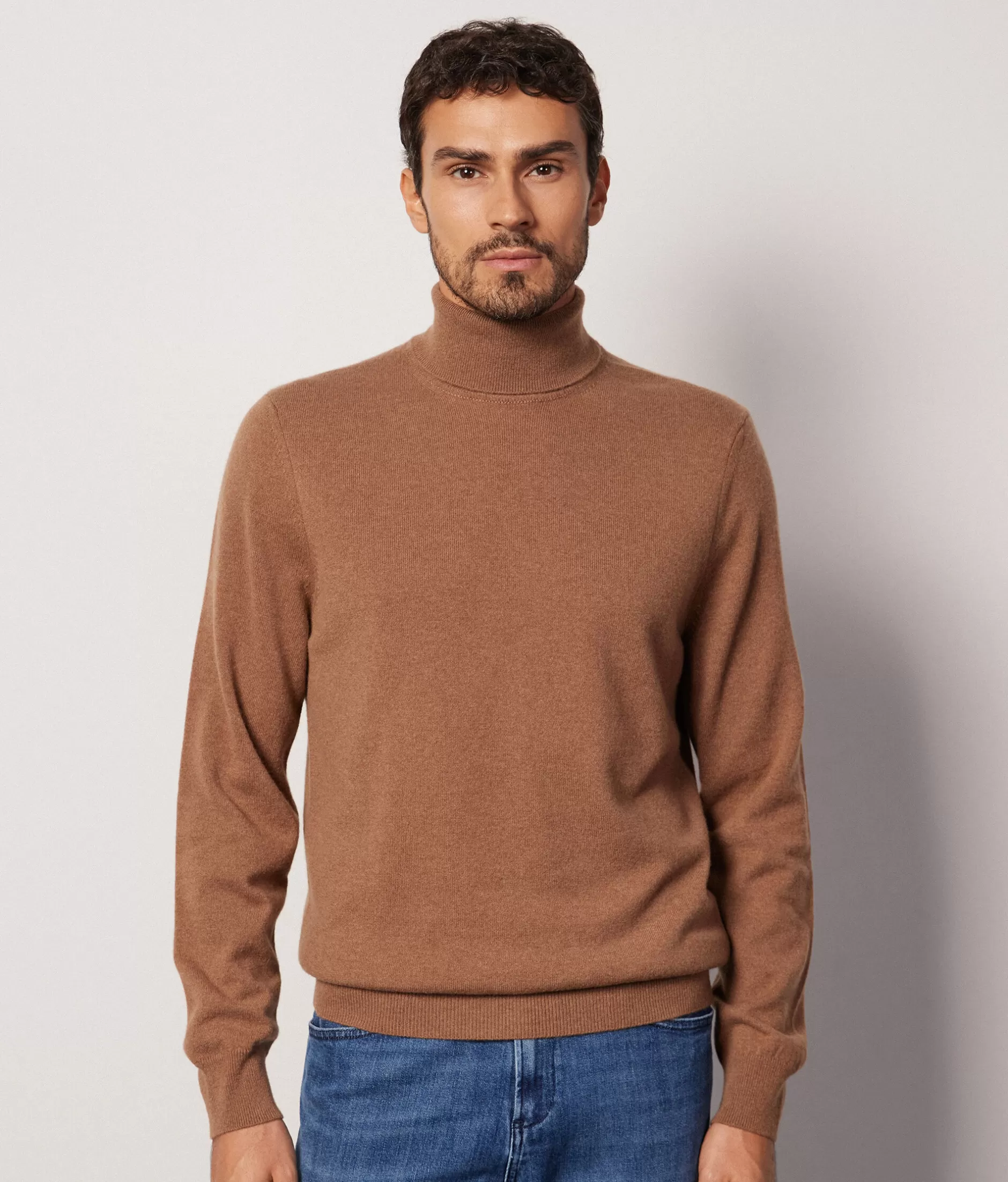 Store Falconeri Ultrasoft Cashmere Turtleneck Sweater brown -8521 - camel