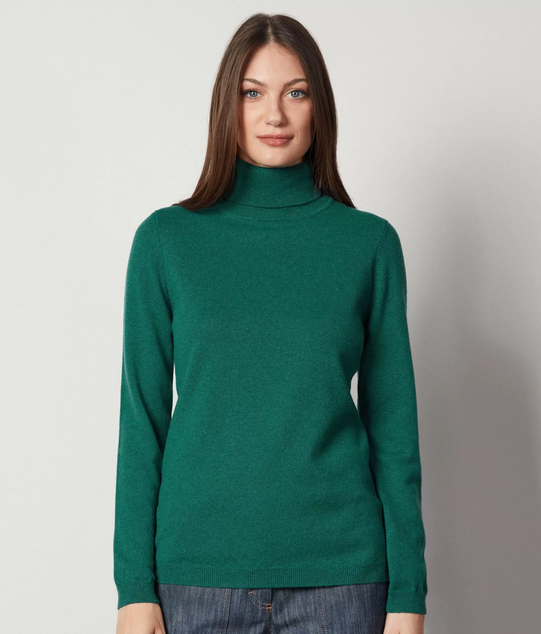 Discount Falconeri Ultrasoft Cashmere Turtleneck Sweater dark green -8916 - malachite