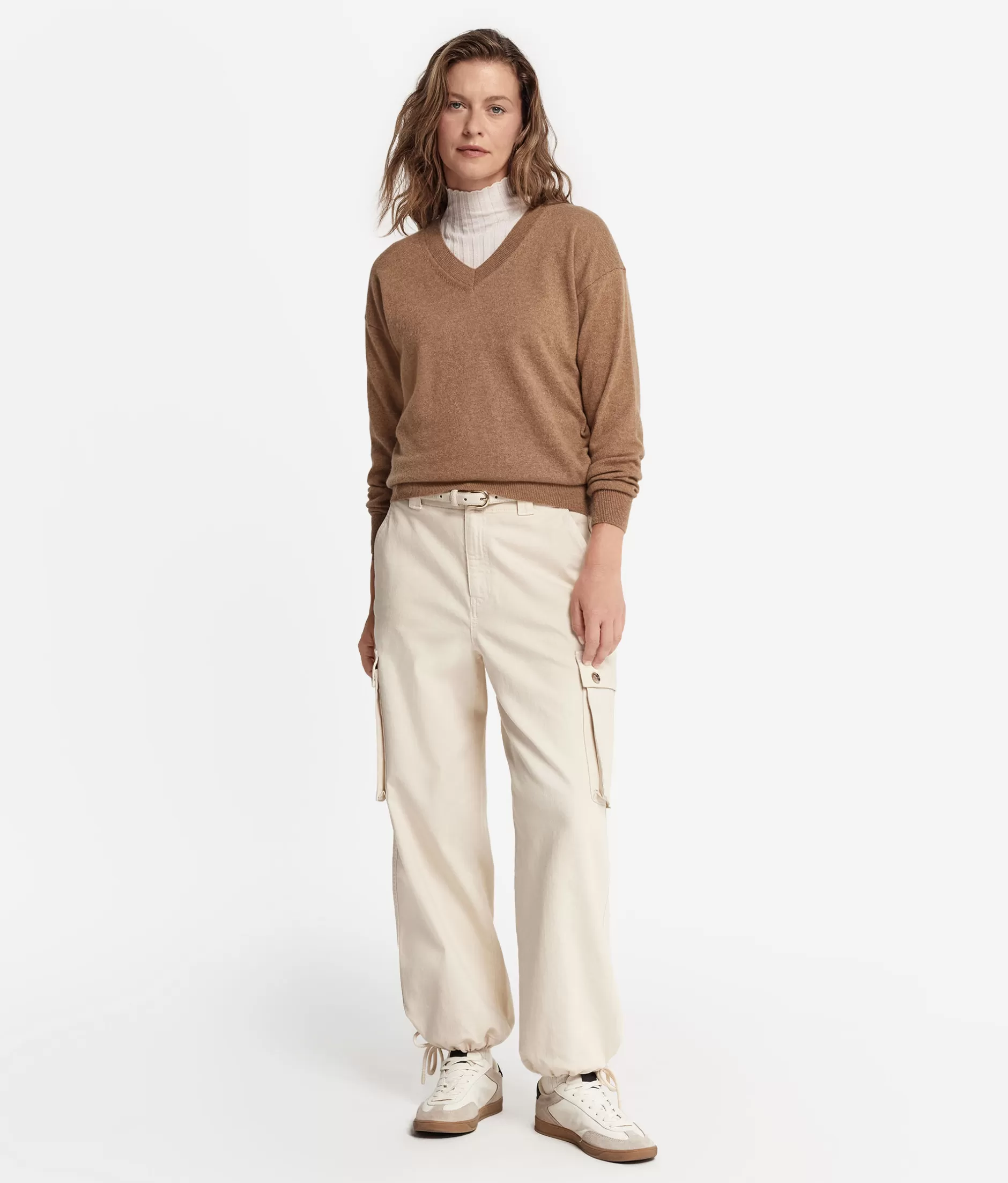 Cheap Falconeri Ultrasoft Cashmere V-Neck Sweater natural -8685 - rum