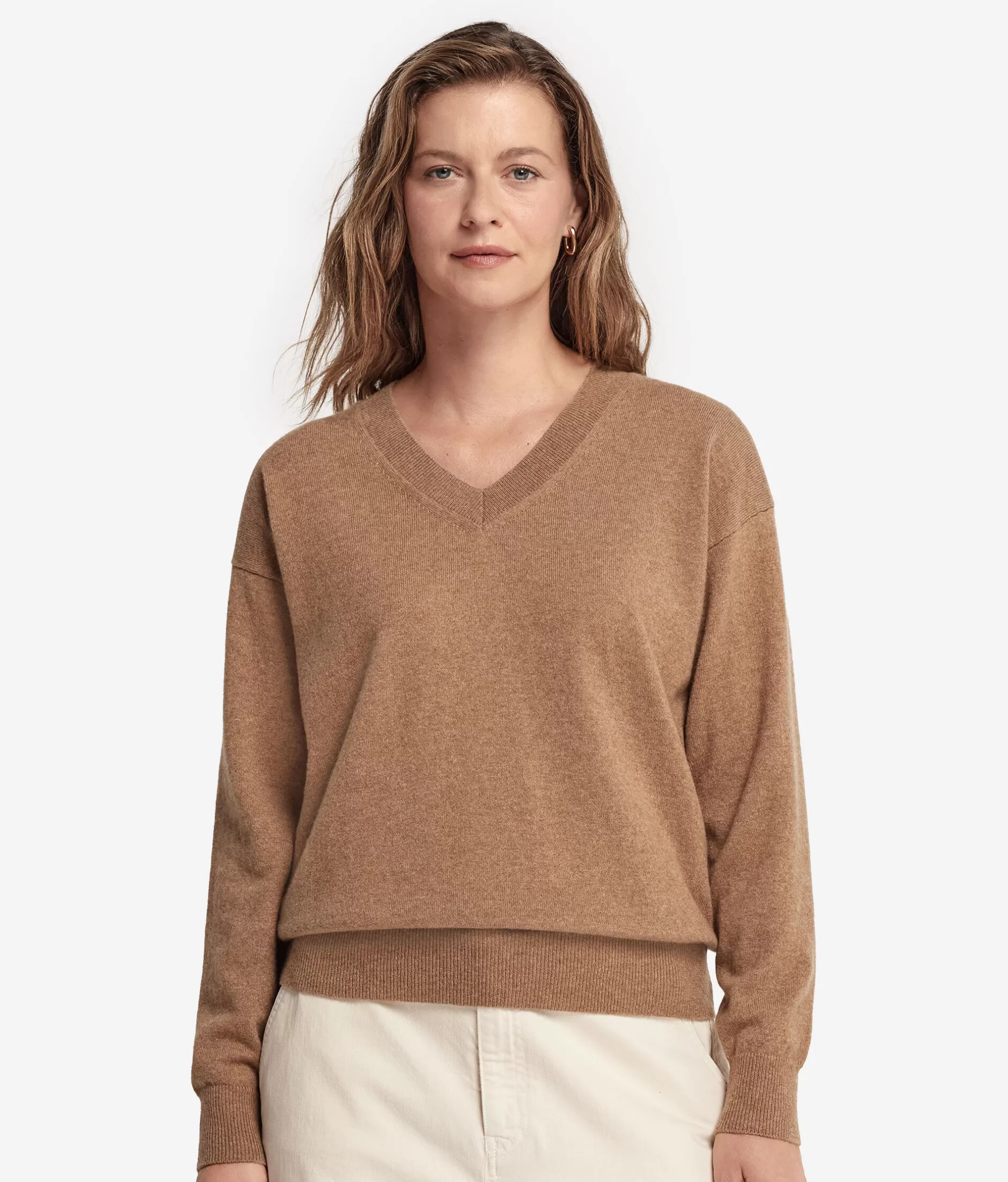 Cheap Falconeri Ultrasoft Cashmere V-Neck Sweater natural -8685 - rum