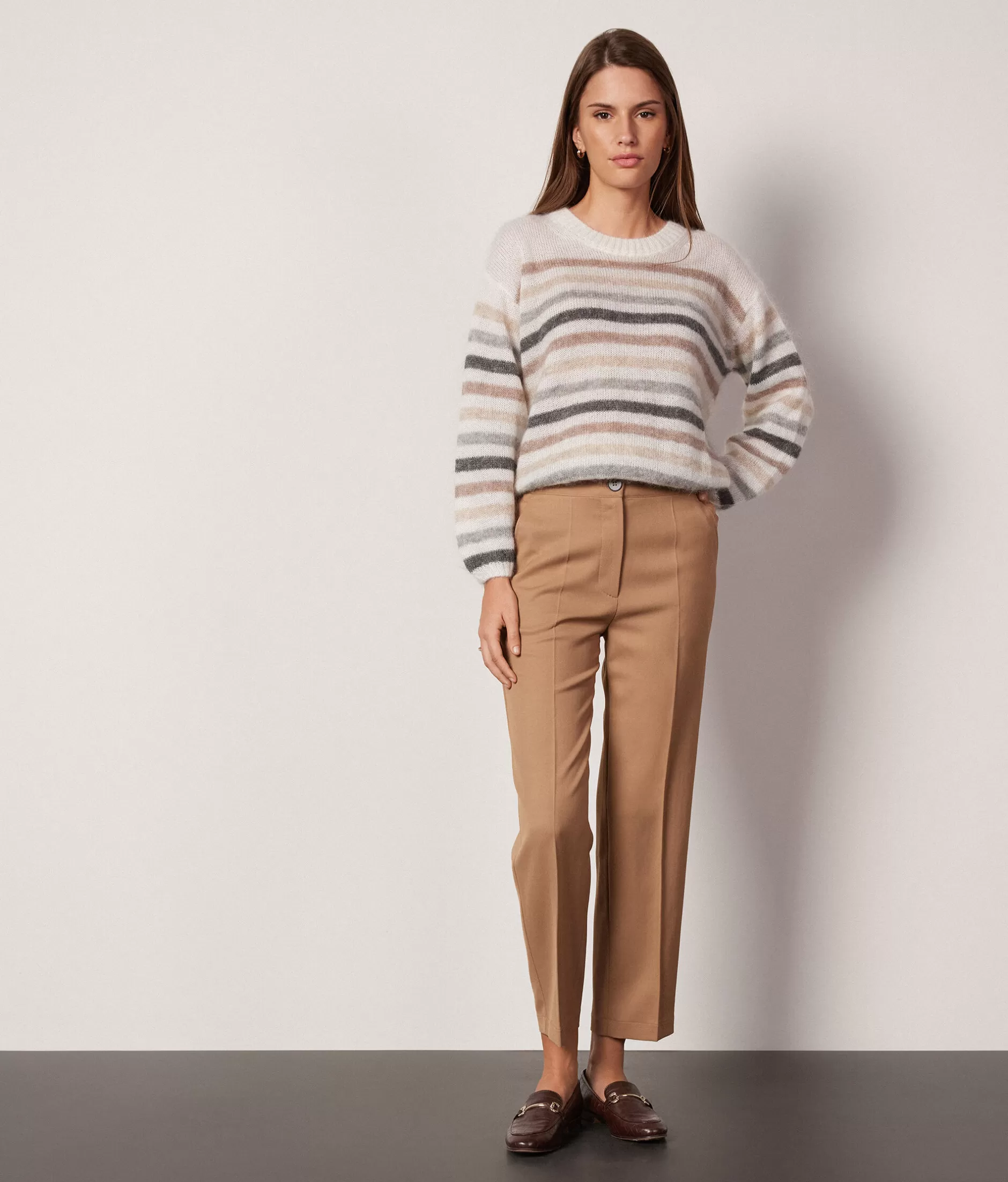 Hot Falconeri Wool And Viscose Cigarette-Style Pants brown -8521 - camel