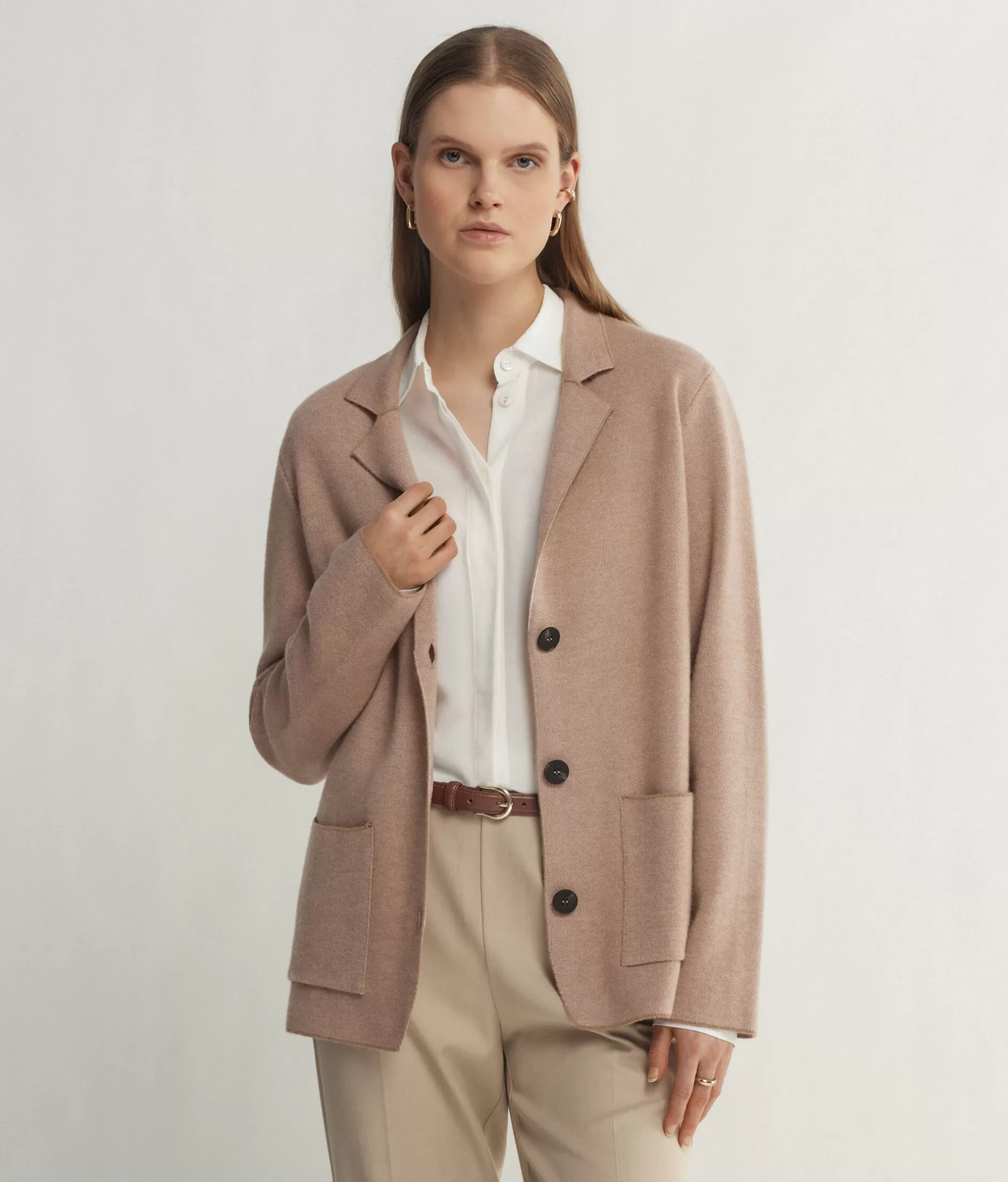 Cheap Falconeri Wool Tweed Jacket natural -8685 - rum