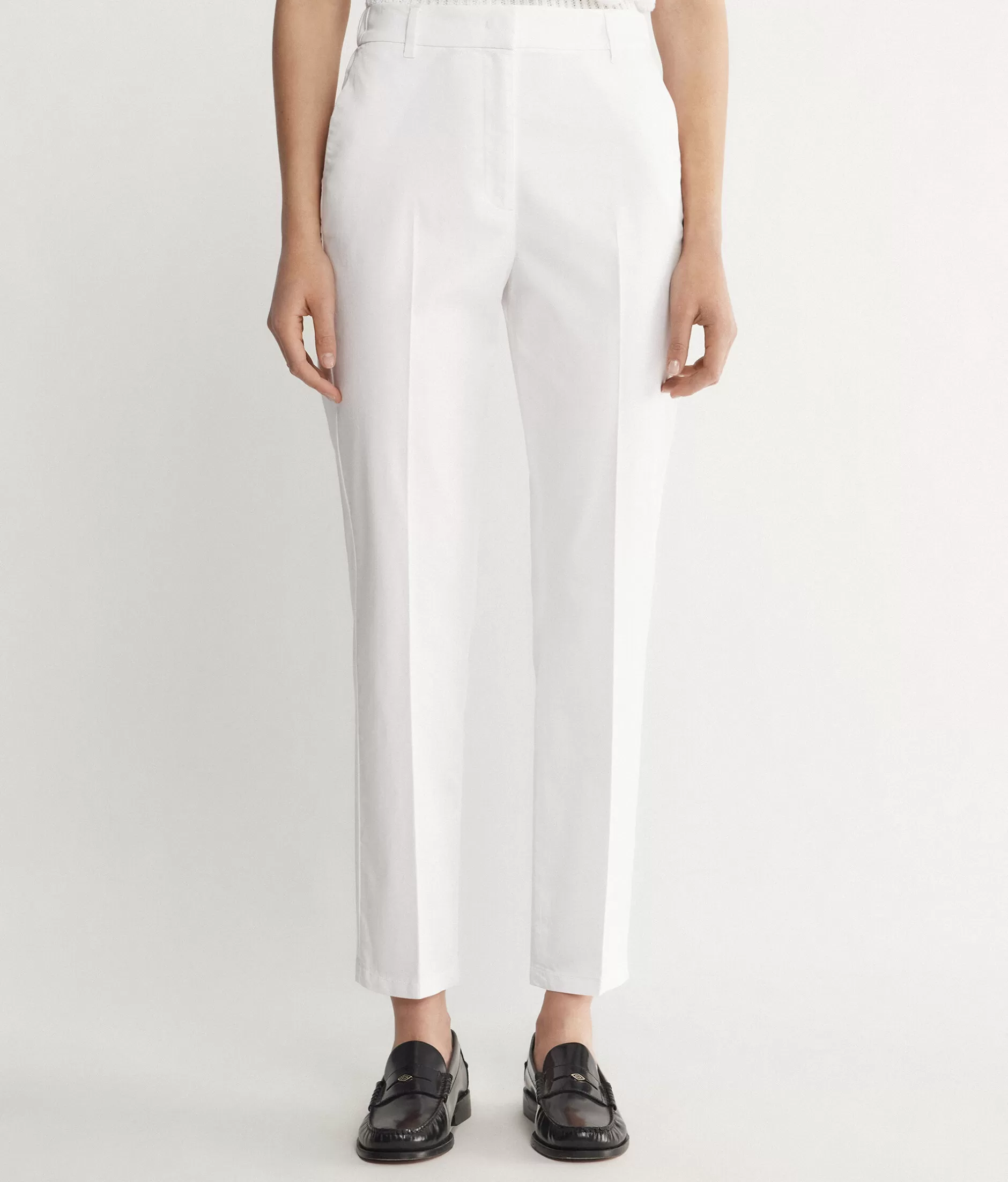 Online Falconeri Zippered Cigarette Pants white -8078 - white